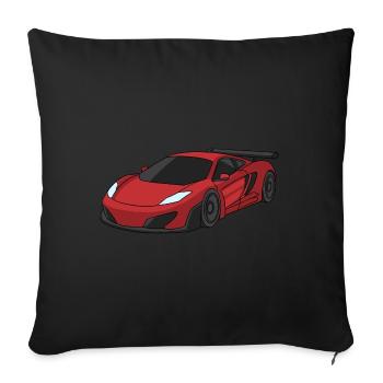 Sportwagen rennen - Sofakissenbezug 45 x 45 cm - Schwarz - Vorne