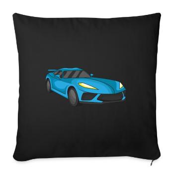 Sportwagen rennen - Sofakissenbezug 45 x 45 cm - Schwarz - Vorne