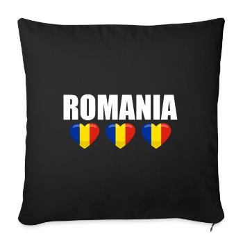 Romania Flag Romanian Romania Romania - Sofa pillowcase 17,3'' x 17,3'' (45 x 45 cm) - black - Front