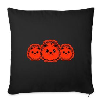 Hedgehog, Animal, Baby - Sofa pillowcase 17,3'' x 17,3'' (45 x 45 cm) - black - Front