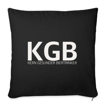 Kerzgesunder Biertrinker | Bier, grillen, Party - Sofakissenbezug 45 x 45 cm - Schwarz - Vorne