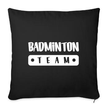 Équipe de badminton - Housse de coussin décorative 45 x 45 cm - noir - Devant