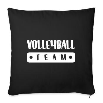 Volleyball Team - Sofa pillowcase 17,3'' x 17,3'' (45 x 45 cm) - black - Front