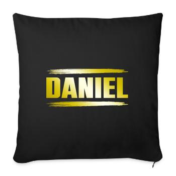 Daniel - Housse de coussin décorative 45 x 45 cm - noir - Devant