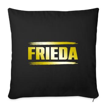 Frieda - Housse de coussin décorative 45 x 45 cm - noir - Devant