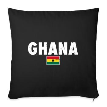 Ghana Ghanaian flag Ghanaian - Sofa pillowcase 17,3'' x 17,3'' (45 x 45 cm) - black - Front