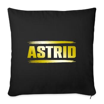 Astrid - Sofakissenbezug 45 x 45 cm - Schwarz - Vorne