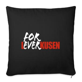 For Ever Leverkusen - Ich mag Leverkusen - Sofa pillowcase 17,3'' x 17,3'' (45 x 45 cm) - black - Front