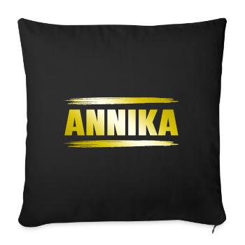 Jennifer - Sofa pillowcase 17,3'' x 17,3'' (45 x 45 cm) - black - Front