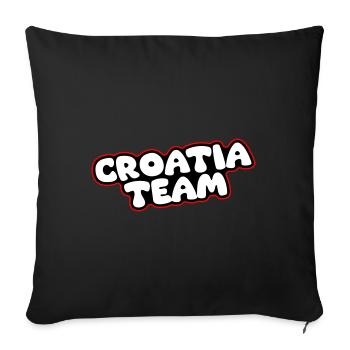 Croatia Team - Sofa pillowcase 17,3'' x 17,3'' (45 x 45 cm) - black - Front