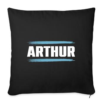 Arthur - Housse de coussin décorative 45 x 45 cm - noir - Devant