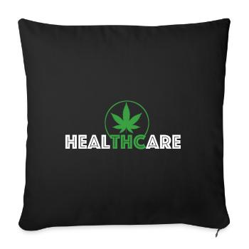 Gesundheitspflege | Marihuana, THC, Gesundheit - Sofakissenbezug 45 x 45 cm - Schwarz - Vorne