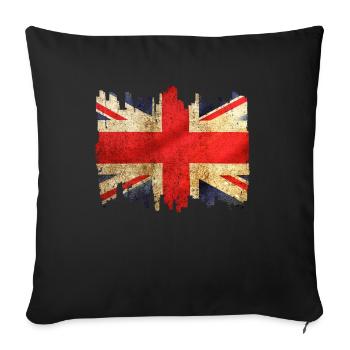 Angleterre - Housse de coussin décorative 45 x 45 cm - noir - Devant