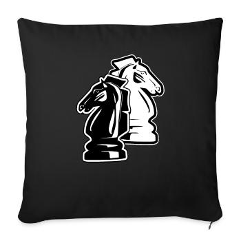 Jeu d'échecs Springer Tactics Checkmate - Housse de coussin décorative 45 x 45 cm - noir - Devant