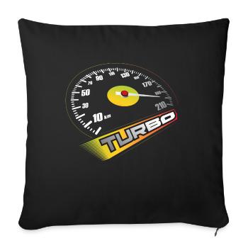 Tacho Turbo - Housse de coussin décorative 45 x 45 cm - noir - Devant