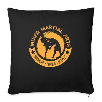 MMA Disziplin - Sofakissenbezug 45 x 45 cm - Schwarz - Vorne