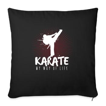 Karate - Sofakissenbezug 45 x 45 cm - Schwarz - Vorne