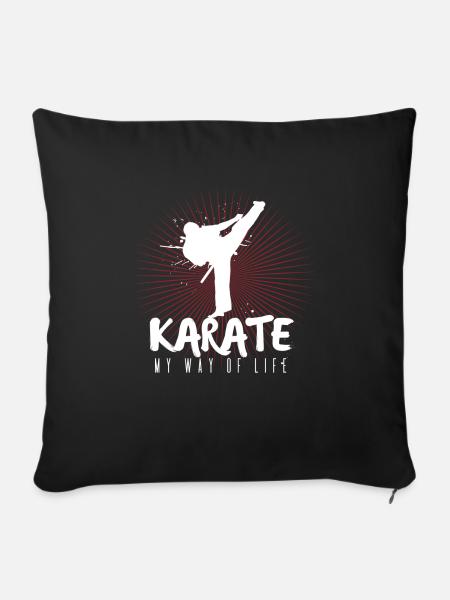 Karate - Sofakissenbezug 45 x 45 cm - Schwarz