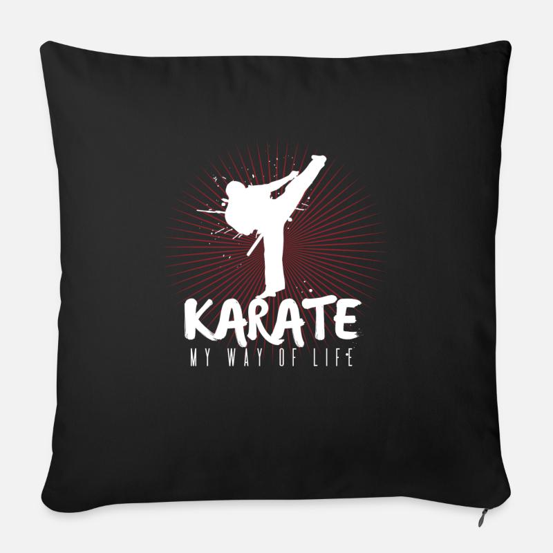 Karate - Sofakissenbezug 45 x 45 cm - Schwarz