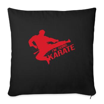 Karate competition - Sofa pillowcase 17,3'' x 17,3'' (45 x 45 cm) - black - Front