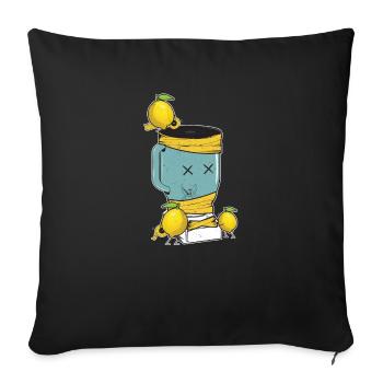 Les citrons se vengent sur le mixeur - Housse de coussin décorative 45 x 45 cm - noir - Devant