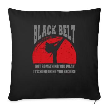 Karate Black Belt Martial Arts Gift - Sofa pillowcase 17,3'' x 17,3'' (45 x 45 cm) - black - Front