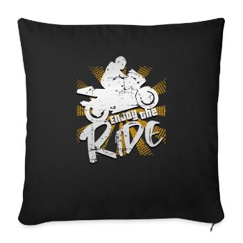 Moto - Housse de coussin décorative 45 x 45 cm - noir - Devant