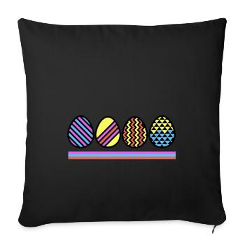 Oster Eggs - Oeufs de Pâques - Housse de coussin décorative 45 x 45 cm - noir - Devant