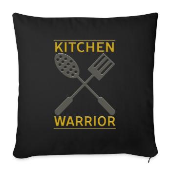 Guerrier de cuisine - Guerrier de cuisine - Housse de coussin décorative 45 x 45 cm - noir - Devant