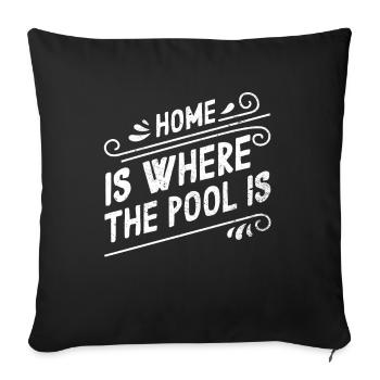 Schwimmen schwimmer Geschenk - Sofakissenbezug 45 x 45 cm - Schwarz - Vorne