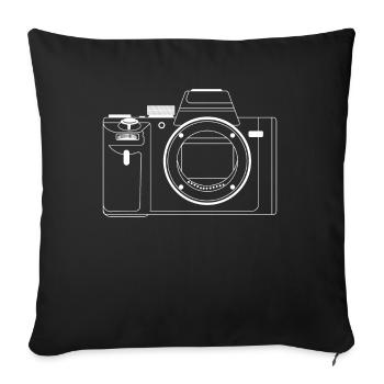 Photographer Model Shooting Camera Fan Gift Idea - Sofa pillowcase 17,3'' x 17,3'' (45 x 45 cm) - black - Front