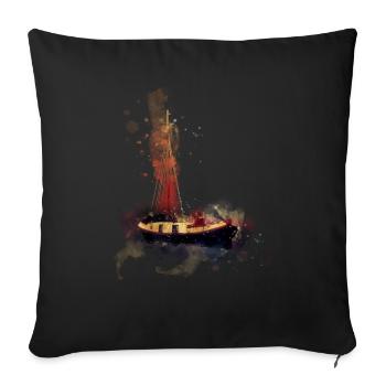 Rugby football team team fan gift idea - Sofa pillowcase 17,3'' x 17,3'' (45 x 45 cm) - black - Front