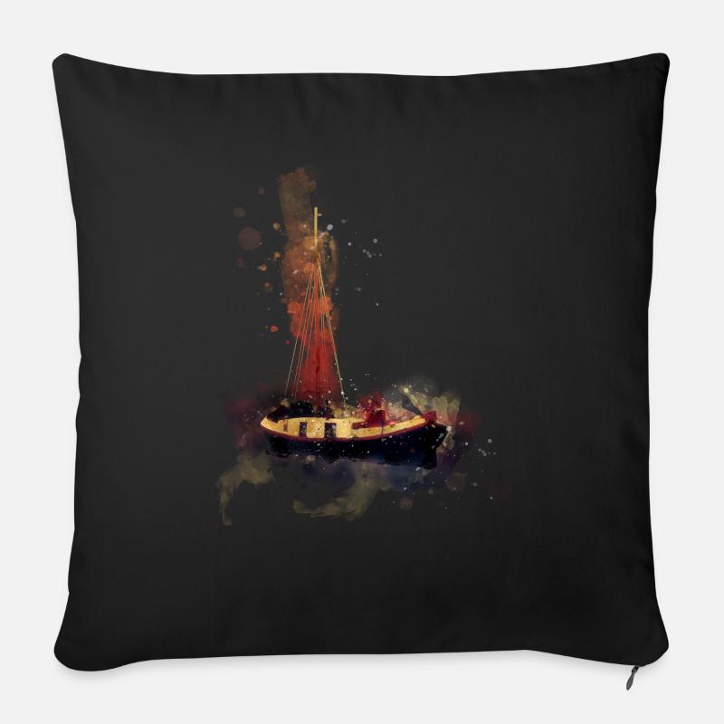 Idée de cadeau pour les fans de l'équipe de rugby à XV - Housse de coussin décorative 45 x 45 cm - noir
