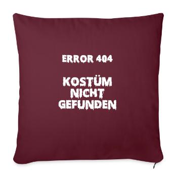 Erreur 404 Costume non trouvé - Housse de coussin décorative 45 x 45 cm - bordeaux - Devant