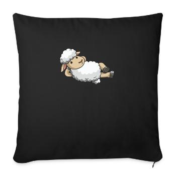 Sheep Shepherd sheep costume sheep wool gift - Sofa pillowcase 17,3'' x 17,3'' (45 x 45 cm) - black - Front