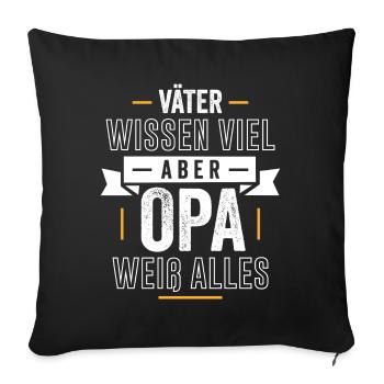 OPA WEIß ALLES - Sofakissenbezug 45 x 45 cm - Schwarz - Vorne