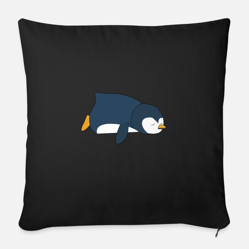 Pinguin - Sofakissenbezug 45 x 45 cm - Schwarz