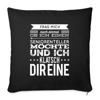 Non Je ne veux pas d’un retraité senior - Housse de coussin décorative 45 x 45 cm - noir - Devant
