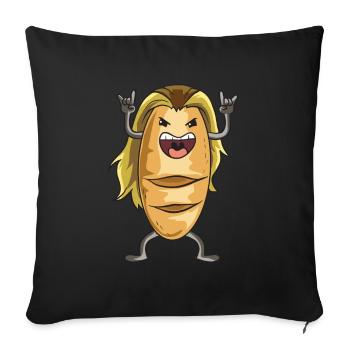 Baker I Rocker Bread Costume I Bakery I Bake - Sofa pillowcase 17,3'' x 17,3'' (45 x 45 cm) - black - Front