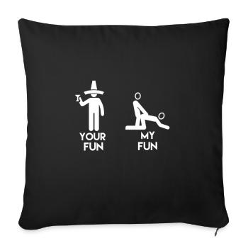 MEIN Spass Sex Geschenkidee - Sofakissenbezug 45 x 45 cm - Schwarz - Vorne