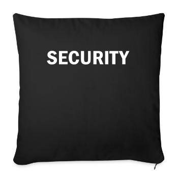 Costume de tshirt de videur de gardien de sécurité - Housse de coussin décorative 45 x 45 cm - noir - Devant