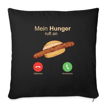 Thüringer Bratwurst Vatertag Grillen - Sofakissenbezug 45 x 45 cm - Schwarz - Vorne