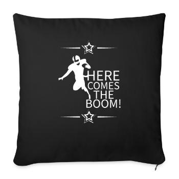 HereBoom - Sofa pillowcase 17,3'' x 17,3'' (45 x 45 cm) - black - Front