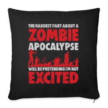 Zombie Apokalypse - Sofakissenbezug 45 x 45 cm - Schwarz - Vorne