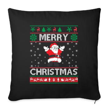 Ugly Christmas - Sofa pillowcase 17,3'' x 17,3'' (45 x 45 cm) - black - Front