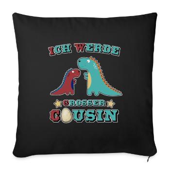 I'm gonna be a cousin for big cousins in 2020. - Sofa pillowcase 17,3'' x 17,3'' (45 x 45 cm) - black - Front