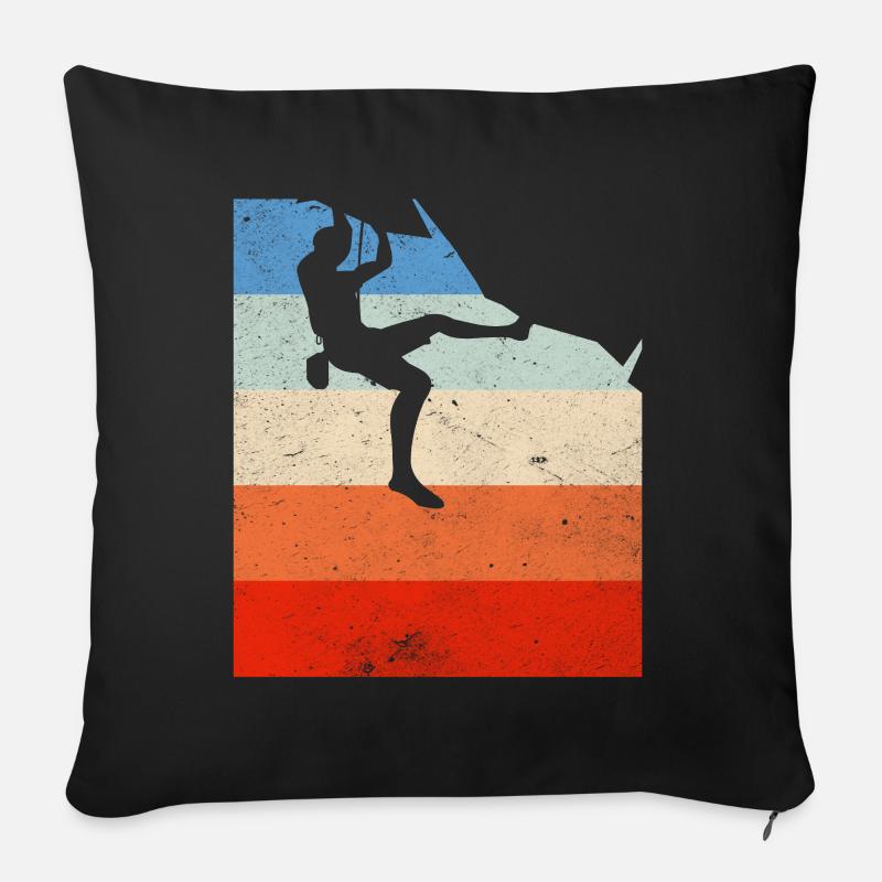 Klettern Klettern Bouldern Free Vintage Geschenk - Sofakissenbezug 45 x 45 cm - Schwarz