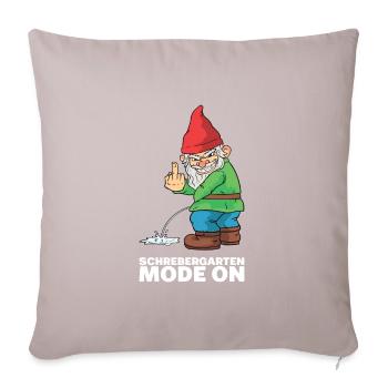 Allotment Garden Mode On Bad garden gnome - Sofa pillowcase 17,3'' x 17,3'' (45 x 45 cm) - light taupe - Front