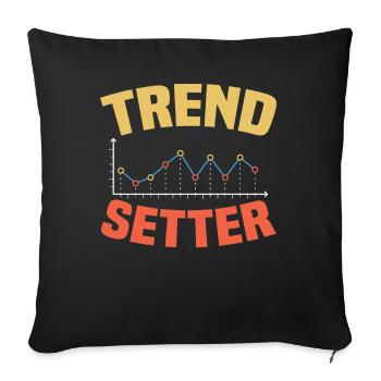 Trend Setter Big Data Analytics Statistics - Sofa pillowcase 17,3'' x 17,3'' (45 x 45 cm) - black - Front