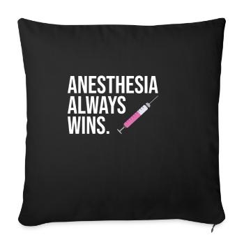 Funny CRNA quote anesthesia nurse - Sofa pillowcase 17,3'' x 17,3'' (45 x 45 cm) - black - Front